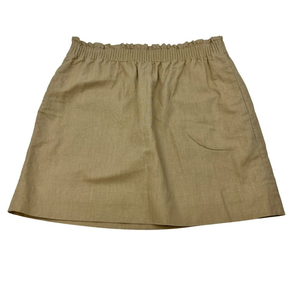 J. Crew Factory Khaki Elastic Waist A-Line Skirt